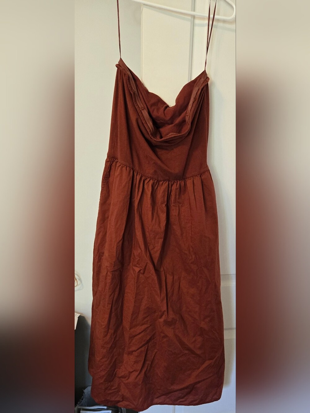 Large Gap Mixed Media Midi Dress